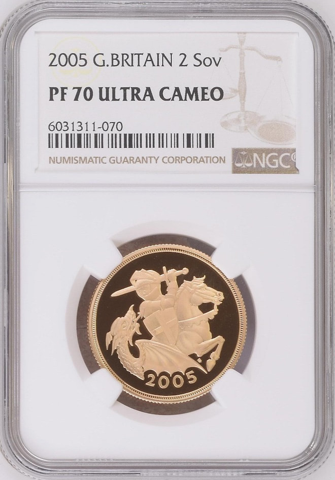 Gold Proof 2005 Sovereign  NGC PF 70 UC 